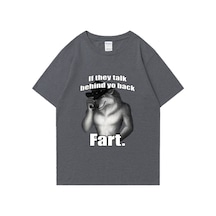 Flood Of Style Osuruk Kurt Kelimenin Tam Anlamıyla Bana Grafik T-shirt Erkek Kadın Komik Giyim Harajuku Gri