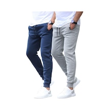 Madmext Lacivert/gri Basic 2'li Paket Erkek Eşofman Altı E7444 Lacivert/gri