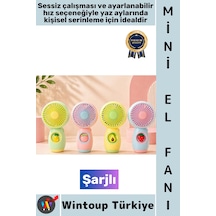 Vantilatör Kompakt Taşınabilir Hafif Sessiz Çalışma Ev Ofis Seyahat Yaz Serinleme Sevimli Şık Meyve