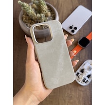Apple iPhone 16 Pro Max Uyumlu Kadife Yüzeyli Magsafe Uyumlu Premium Kılıf Soocase691 Gri