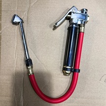 Xuweiwei 1pc Heavy Duty Dual Head Lastik Inflator Gauge 12 Inch Hava Hortumu İle Depolama Kılıfı