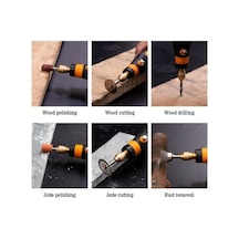 Supermarket1 46 Parça Şarjlı Mini Matkap Seti, Kullanışlı Zımpara & Kesme Aletleri