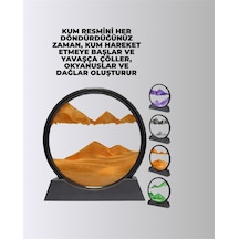 Döndürülebilir Dinamik Kum Tablosu Stres Giderici, Yüksek Kaliteli Cam Ve Doğal Kum İle Nrzsnt - 10 Sanatsal M