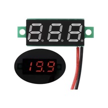 0.28 inç 3.5-30V 2 Kablolu DC Kırmızı Voltmetre