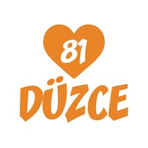 Kalpli 81 Düzce Araba Sticker 17x17 Cm Turuncu