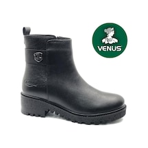Venüs Nami Hakiki Deri Vns Guardio Waterproof Kaymaz Taban Ortopedik Kadın Bot Siyah