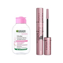 Skin Naturals Micellar Kusursuz Makyaj Temizleme Suyu 100 Ml & Maybelline New York Lash Sensational Sky High Maskara