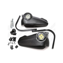 Motosiklet Elcik Koruma Led Işıklı Unıversal Model 4w Elektirik Çeken Motor Elcik Koruma