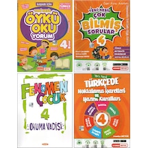 Kırmızı Beyaz 4.sınıf Çok Bilmiş Sorular+noktalama İşaretleri Ve Yazım Kuralları+öykü Okuyorum+okuma Vadisi 4 Kitap
