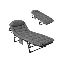 Sunup Sn-26975 Taşınabilir Ayarlanabilir 5 Kademe Sünger Kamp Yatak Şezlong Kazayağı Siyah