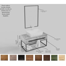 Ntconcept Artes Doğal Ahşap Lavabo Dolabı Hilton 70Cm Açık Ceviz