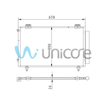 Klima Radyatörü Toyota Corolla 2002-2007 615 355 / 88450-02240, 88450-12260
