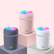 Hava Nemlendirici H2o Humidifier Ortam Nemlendirici Işıklı Buhar Makinesi Aroma Difüzörlü Araç İçi, Oda Nemlendirici Karışık Renk Beyaz, Gri, Pembe Çok Renkli