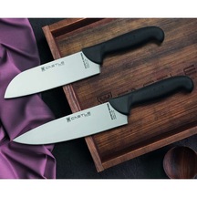 Castle İncisive Serisi 2 Parça Mutfak Bıçak Seti Santaku Şef