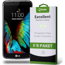 LG K10 ile Uyumlu Kırılmaz Temperli Ekran Koruyucu Cam Ekonomik 5'li Paket