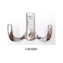 Kenzlife Elbise Banyo Askılığı Krom Metal Askı Askılık 20 Adet Siyah
