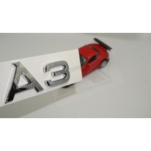 Audi A3 Bagaj Krom 3M Yazı Logo Parlak Siyah