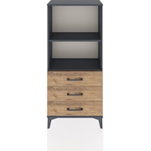 Hyperion Dolap 2 Raflı 3 Çekmeceli 60x44x134 Antrasit-çam Antrasit