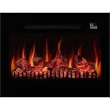 Pagla 80 Derin - Isıtmalı Elektrikli Şömine Sınırsız Renkli Cam Çerçeveli