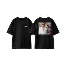 Thewert Scarface 3 Tasarım Sırt Baskılı Pamuk Siyah Oversize T-shirt
