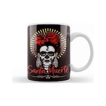 Santa Muerte Sugar Skull Dead Female Deity Satanic Mexican Kupa Bardak Porselen No21705 Karışık