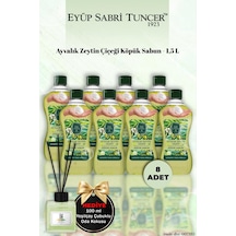 Eyüp Sabri Tuncer 8 Adet Ayvalık Zeytin Çiçeği Köpük Sabun 1,5 L Yeşilçay Koku Hediye