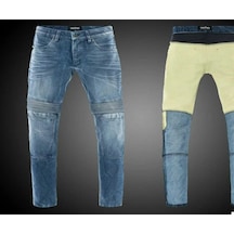 Motoanl Likralı Kumaş Korumalı Kevlar Kot Motosiklet Pantolonu