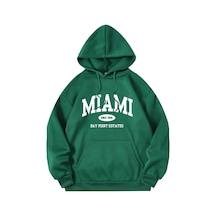 Uyguntarz Miami Baskılı Oversize Sweatshirt Yeşil