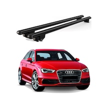 Kanca Audi A3 Sportback 2013 Ve Sonrası Uyumlu Siyah Kilitli Ara Atkı 120cm Port Bagaj Tavan Barı