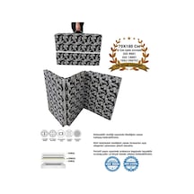 Katlanır Yer Yatağı Sünger Yatak Siyah Tüylü 70x180 Cm-6 Cm Tek Kişilik
