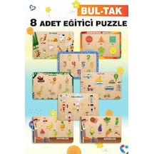 Ahşap Türkçe 8 Li Mega Set Eğitici-öğretici Yapboz