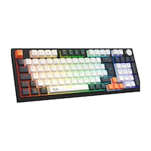 Strike Plus Mekanik Red Switch Klavye Hot Swap Anti Ghosting Türkçe Örgü Kablo Oyuncu Klavyesi Beyaz