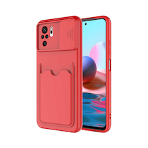Redmi Note 10s Kılıf Klfs Kartix Kapak - Kırmızı Kirmizi