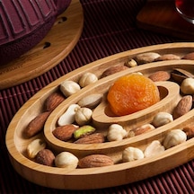 Bambum Fufu Oval 3 Bölmeli Kahvaltılık & Çerezlik