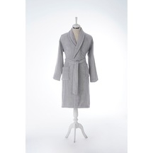 Özdilek Colourist Şalyaka L Beden Unisex Bornoz - Koyu Gri Gri