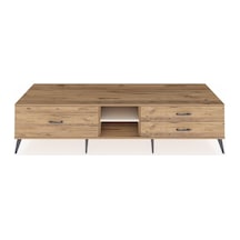 Kronos Tv Ünitesi Tek Raflı 3 Çekmeceli 220x59x51 Çam-aytaşı/çam Aytası/atlas Çam - Atlas Çam