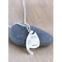 Gümüş Kedili Kolye 487180007