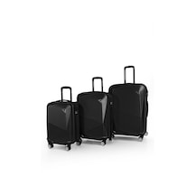Polo&sky Elmas Model Siyah Renk 3'lü Valiz Bavul Seti
