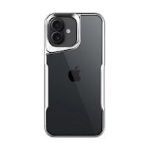 Apple iPhone Uyumlu,  16 Plus Kılıf Boyi Silikon Kapak - Gümüş