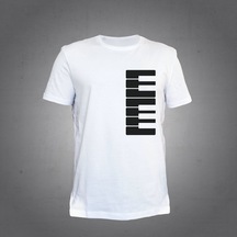 Herşey Nota Piyano Beyaz T-shirt 001