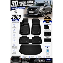 Peugeot 2008 Üst 2024 Model Uyumlu 3d Araca Özel Havuzlu Paspas+bagaj Havuzu Birebir Uyum