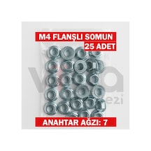 M4 Flanşlı Somun 25 Li Çinko Kaplı 1