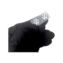 Kendinden Yapışkanlı Volkswagen Logolu 12 Mm Damla Baskılı Anahtarlık Kumanda Amblemi 2 Adet