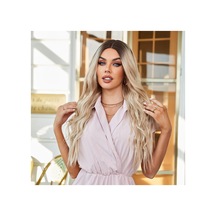 Kumral Ombre/ Balköpüğü Platin Röfleli Orta Boy Tül Peruk Diğer