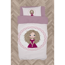 Mekta Home Bebek Ve Çocuk Odası Kıvırcık Saçlı Prenses Kız Deseli Nevresim Takımı