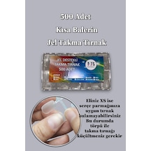 500 Adet Yeni Nesil Jel Destekli Balerin Kısa Takma Tırnak Seti Kısa Balerin
