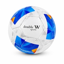 Double W Sports Dikişli Futbol Topu No:5 Mavi Beyaz Antrenman Topu Açık Mavi - Beyaz