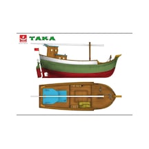 1/35 Taka Karadeniz Balıkçı Teknesi Ahşap Maketi, Türk Model 121