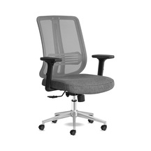 Spark Ofis Sandalyesi Ergonomik Sırt Destekli Çalışma Koltuğu Başlıksız File Sırt Gri Krom Diğer