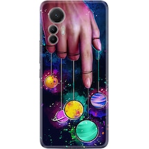 Xiaomi 12 Lite Kılıf Silikon Desen Özel Seri Finger planet 1740